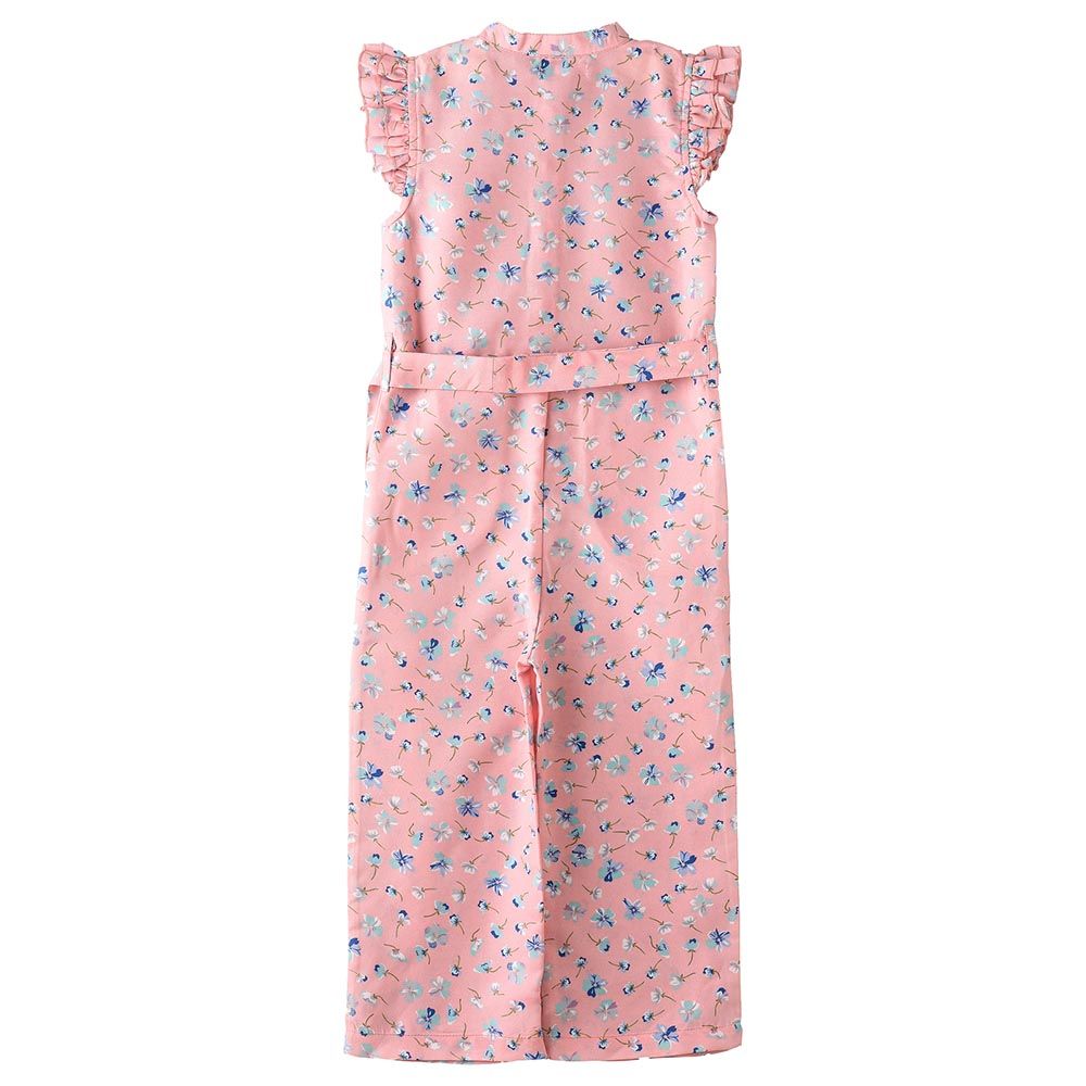 Jelliene - Sunshine Twirls Playful Girl's Floral Jumpsuit