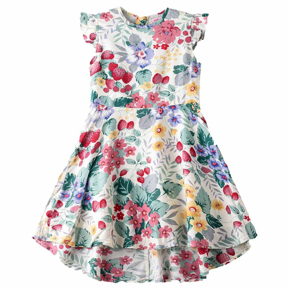 Jelliene - Twirling Blooms Breezy Comfort Girl's Floral Dress