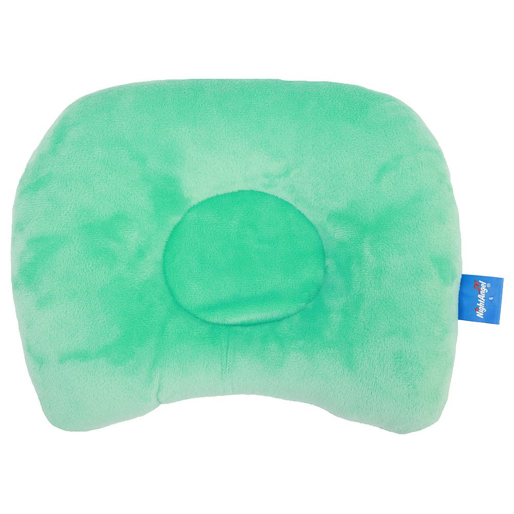 Night Angel - Solid Color Baby Pillow - Green