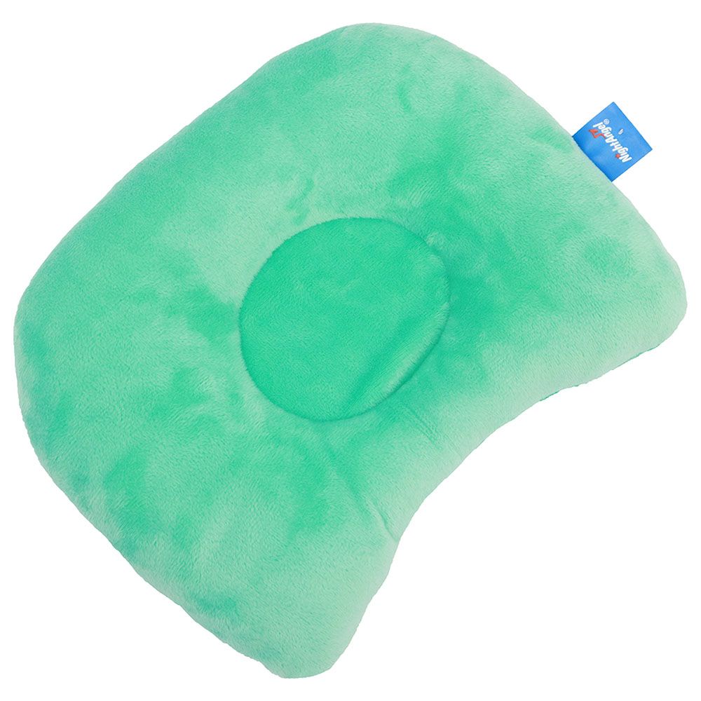 Night Angel - Solid Color Baby Pillow - Green