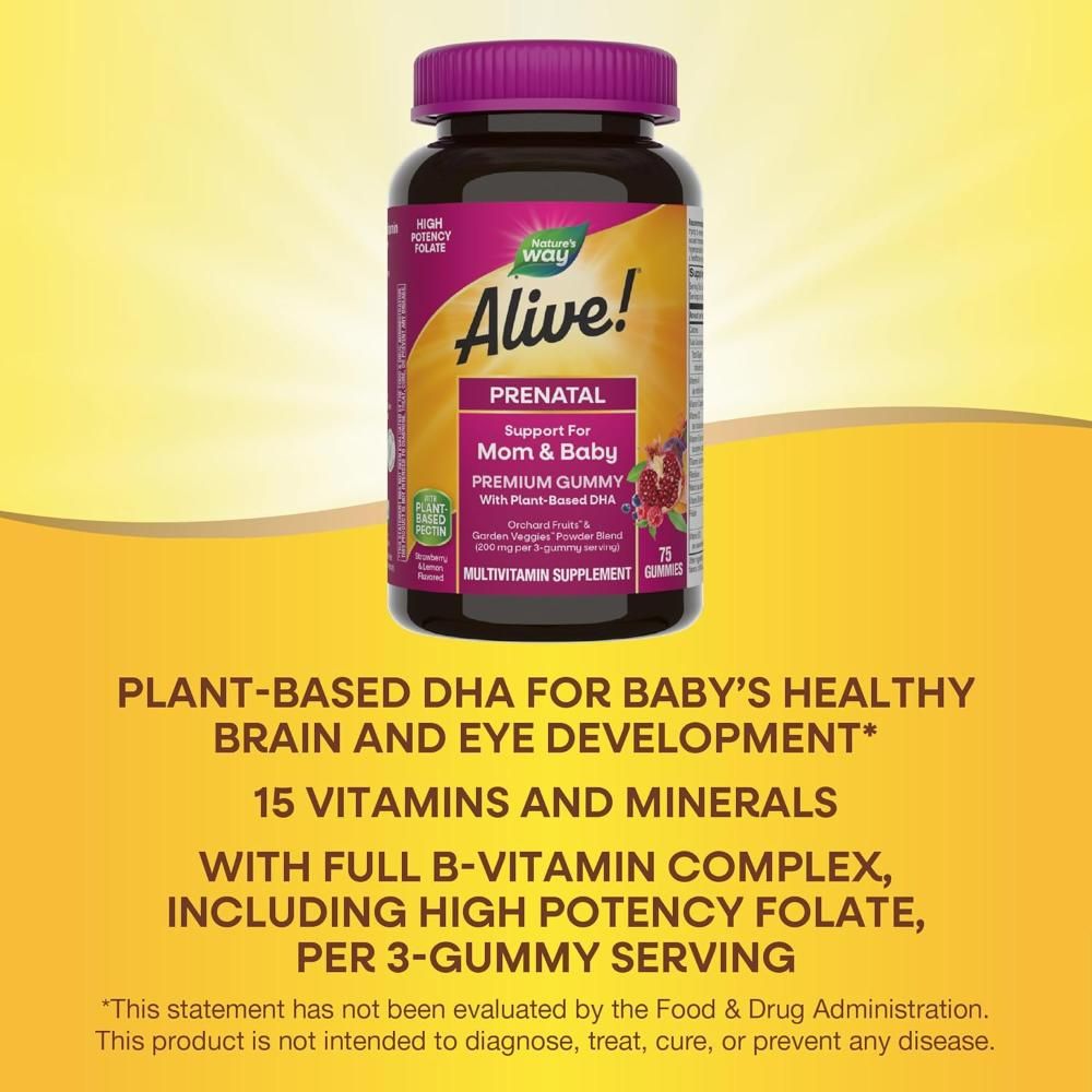 Nature's Way Alive Prenatal Gummy 75 Gummies