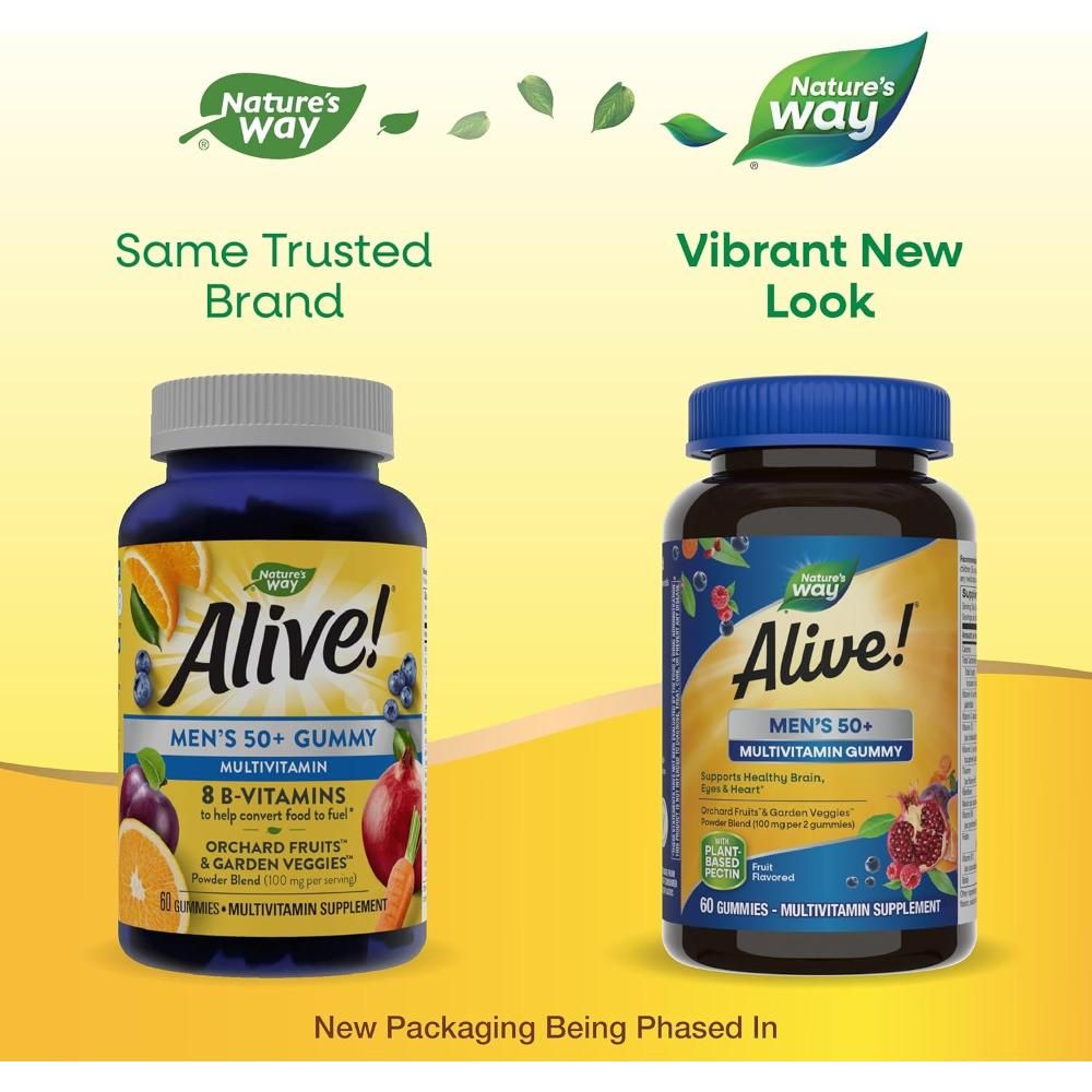 Nature's Way - Alive! Men's 50+ Gummy Vitamin 60 Gummies