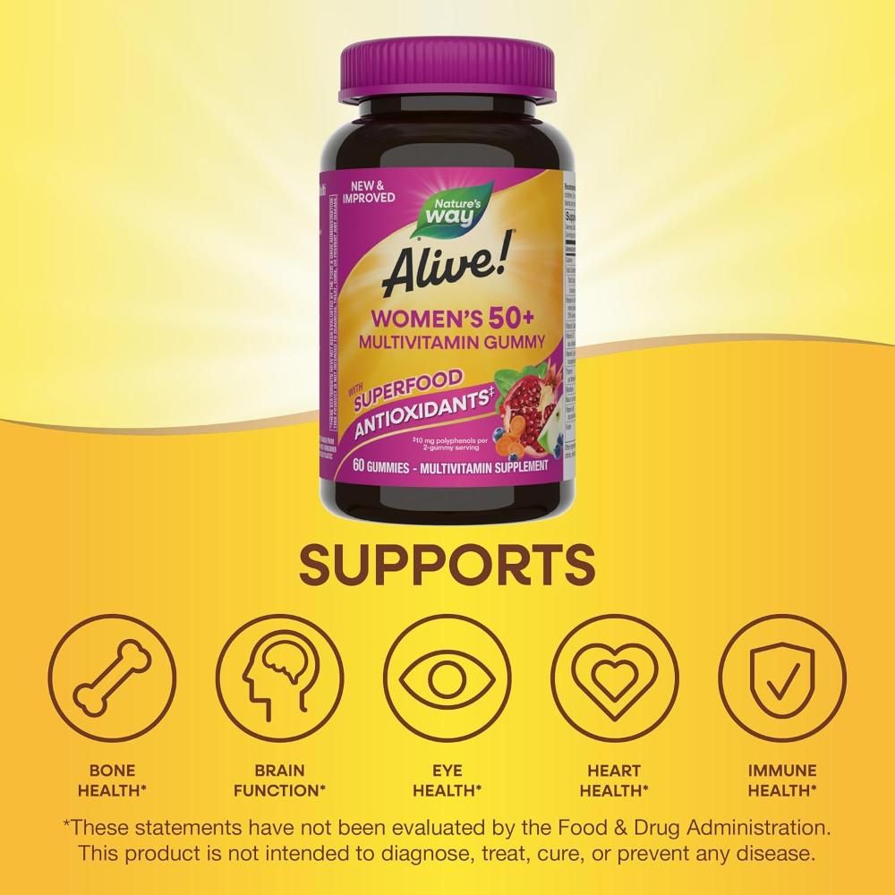 Nature's Way - Alive Women's 50+ Gummy Vitamin 60 Count