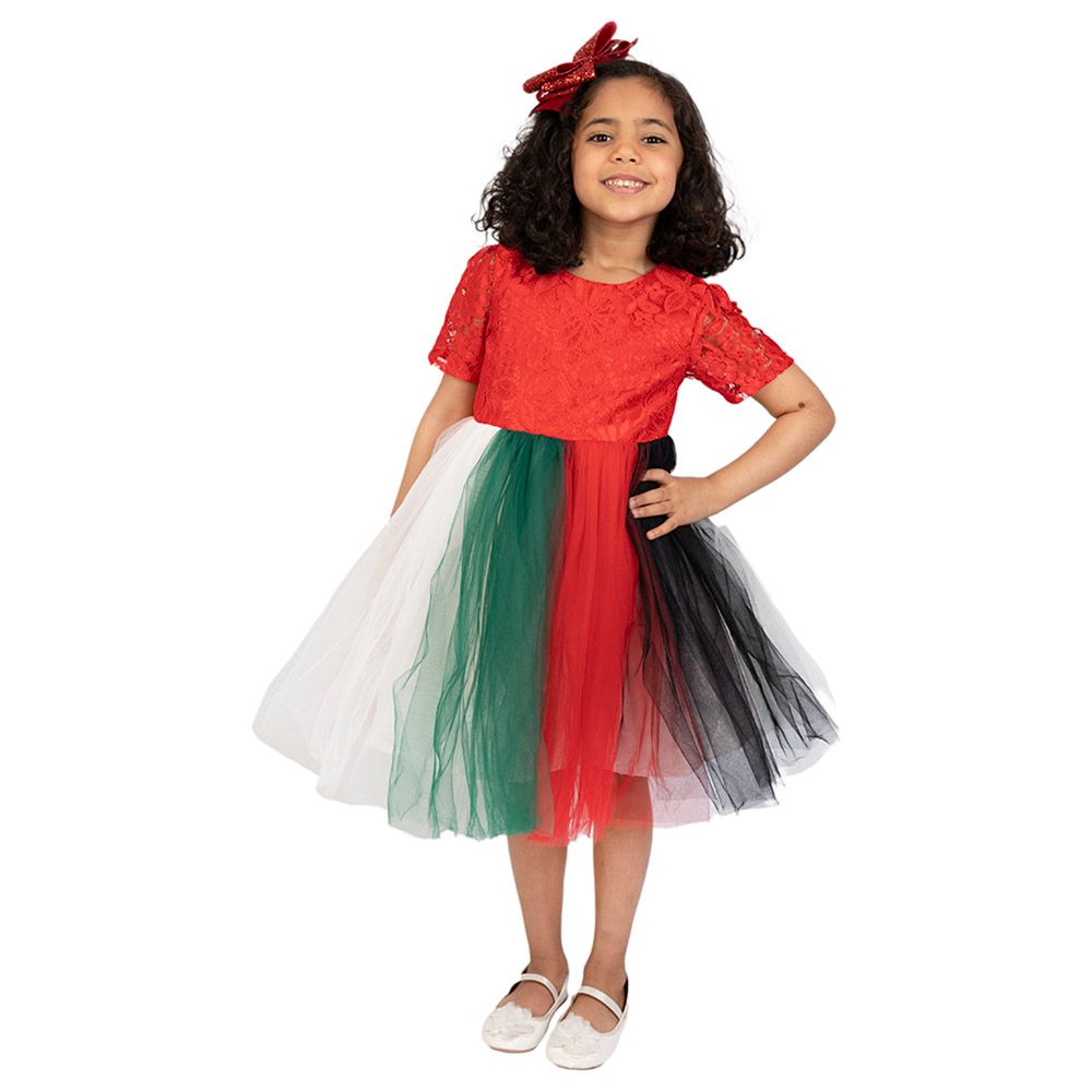 D' Daniela - UAE National Day Flag Dress w/ Flowers