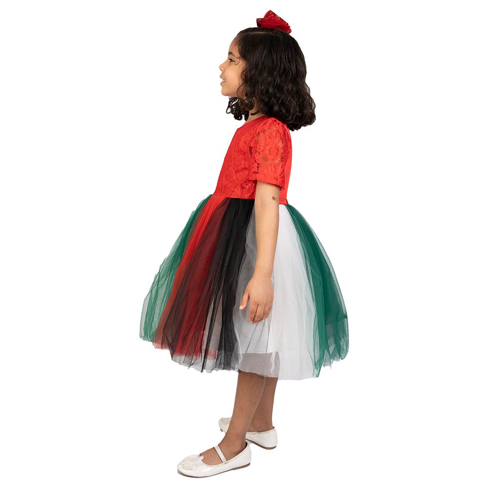 D' Daniela - UAE National Day Flag Dress w/ Flowers