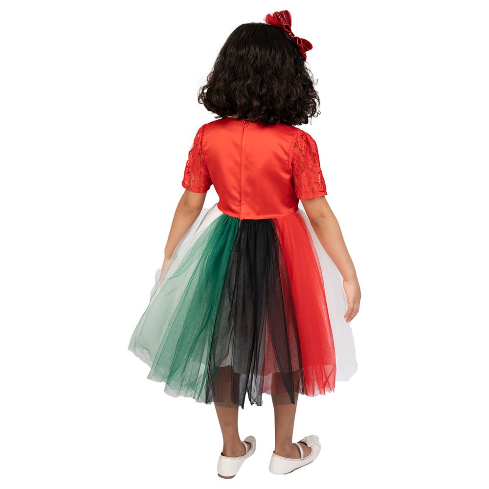 D' Daniela - UAE National Day Flag Dress w/ Flowers