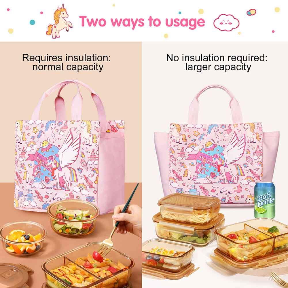 Nohoo - Unicorn Hand Lunch Bag - Pink - 8.27-Inch