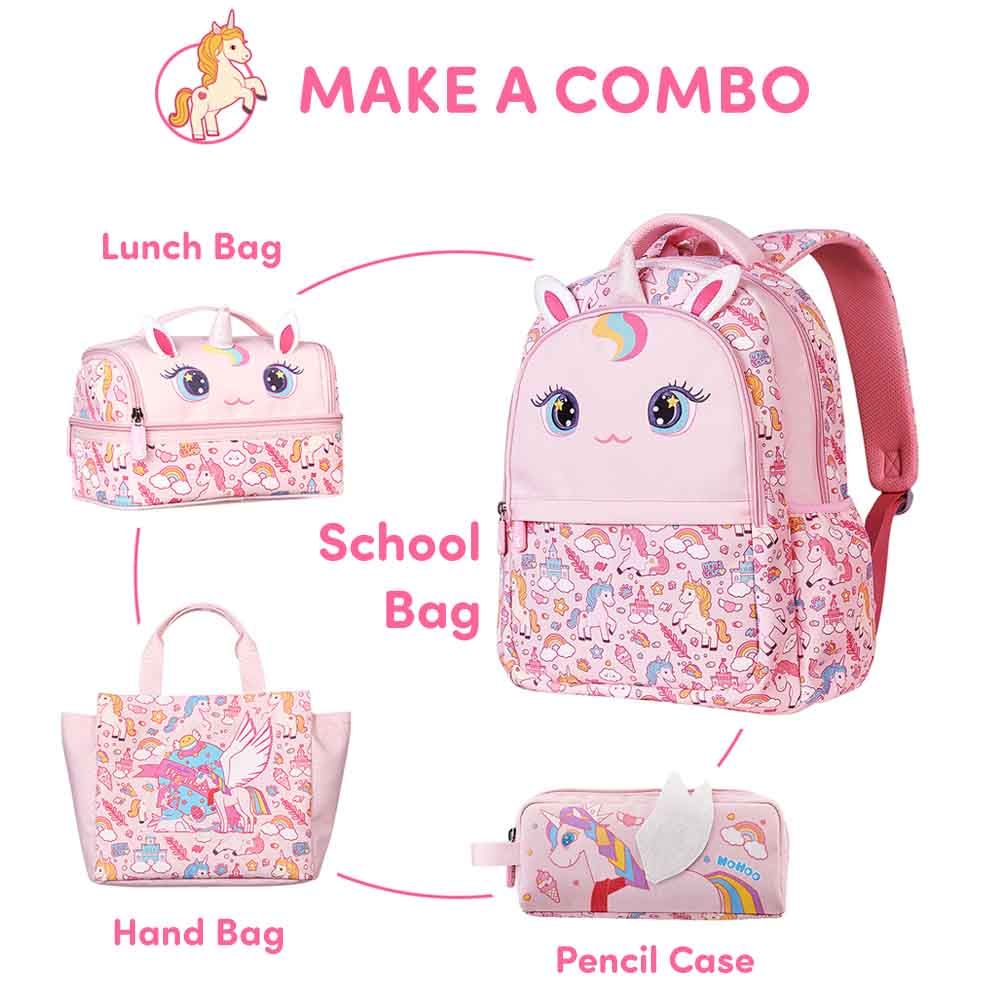 Nohoo - Unicorn Hand Lunch Bag - Pink - 8.27-Inch