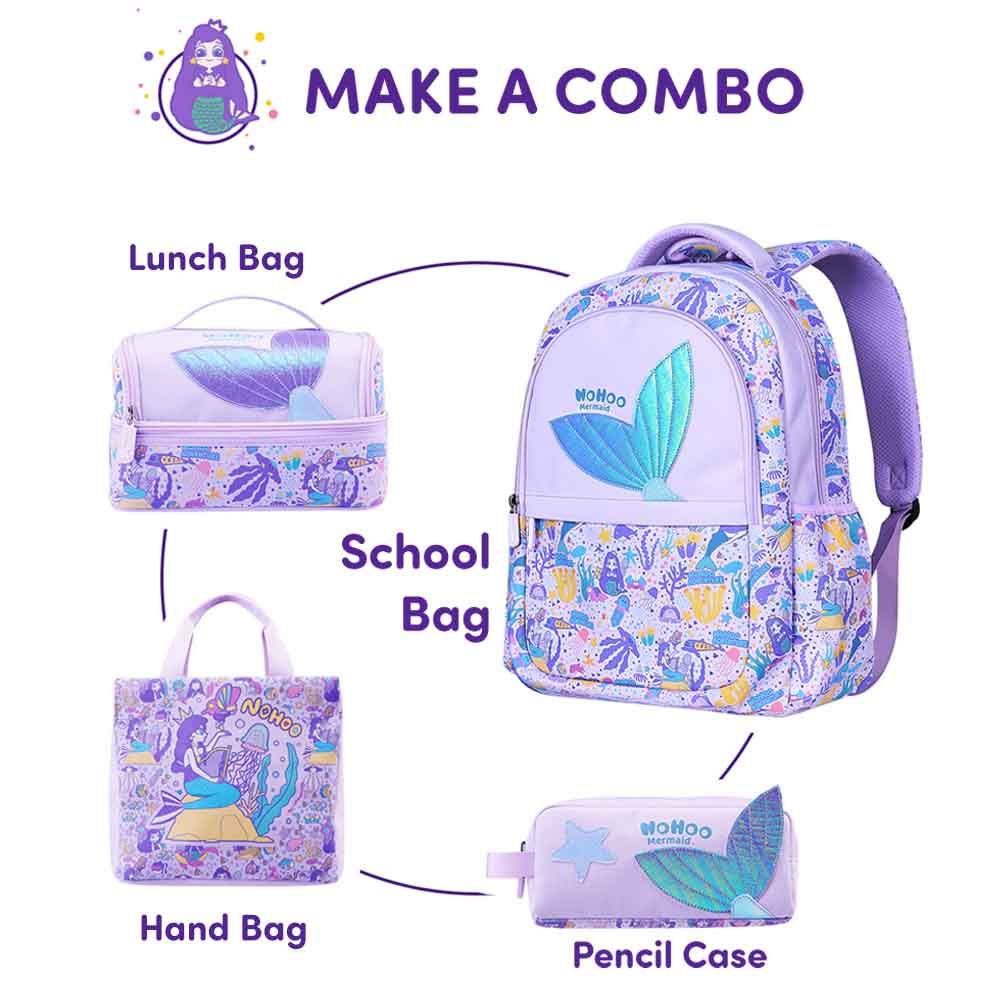 Nohoo - Mermaid Insulated Lunch Bag - Purple - 9.85-Inch