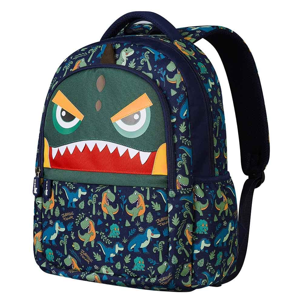 Nohoo - Dino School Backpack - Green - 16-inch