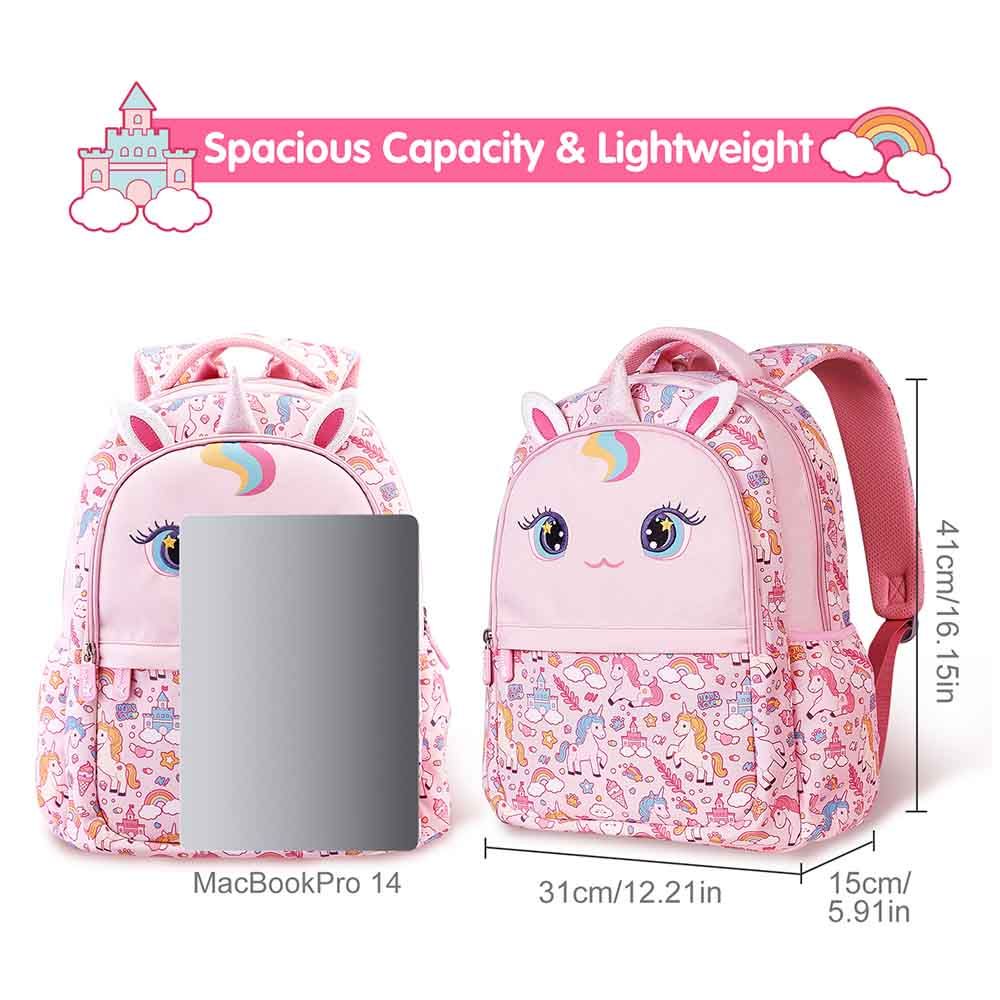 Nohoo - Unicorn School Backpack - Pink - 16-inch