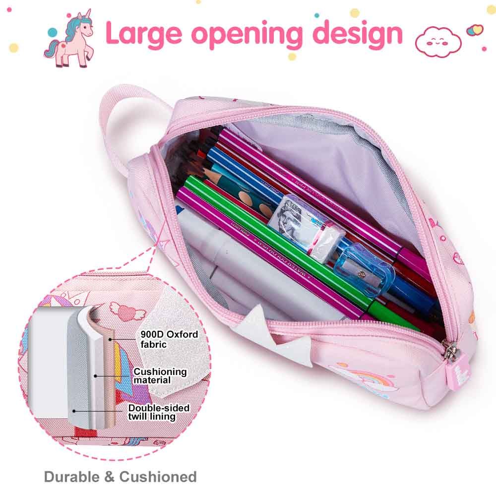 Nohoo - Unicorn Pencil Bag - Pink - 8.4-Inch