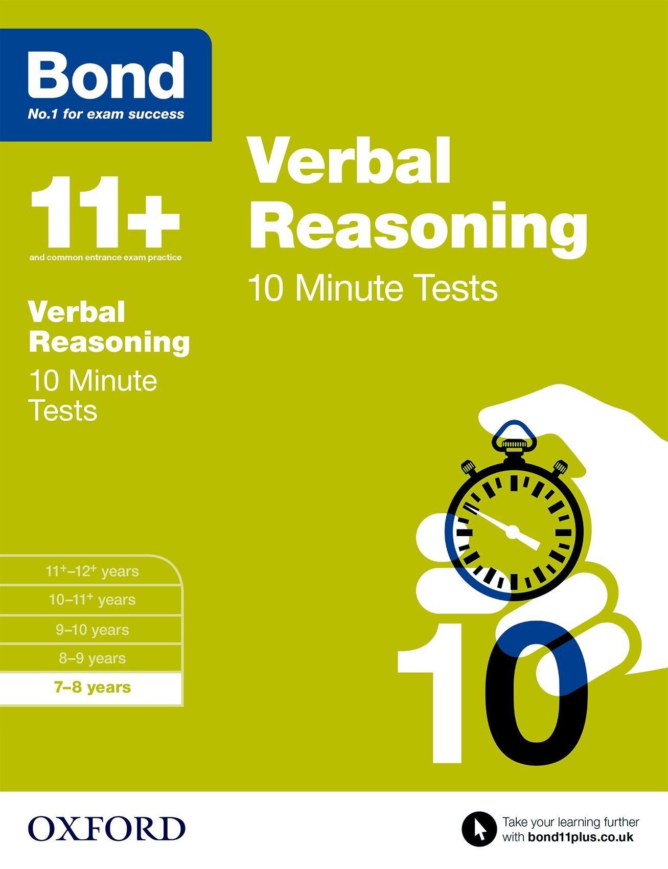 Bond 11+ 10 Minute Tests Verbal Reasoning 7-8 Years