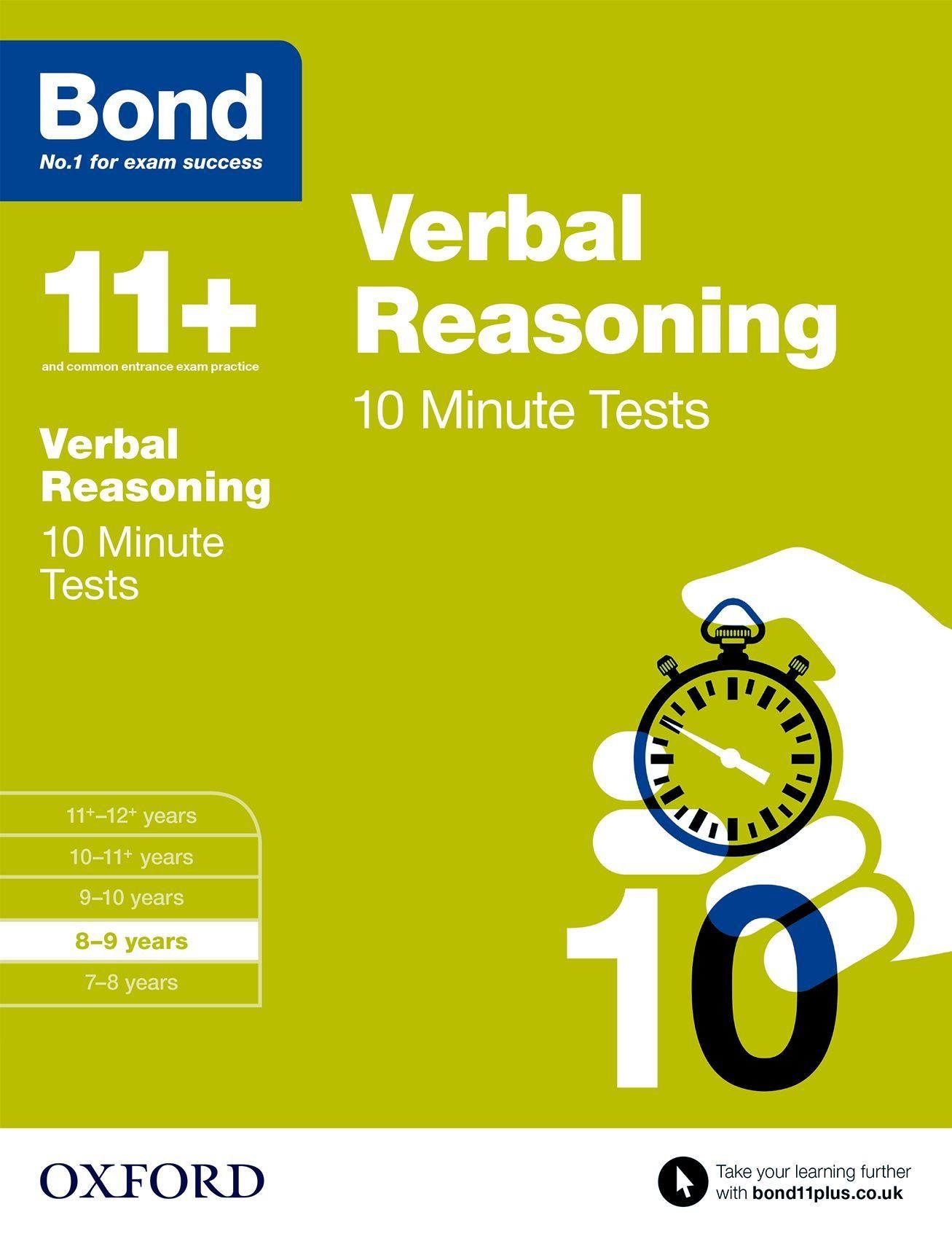 Bond 11+ 10 Minute Tests Verbal Reasoning 8-9 Years