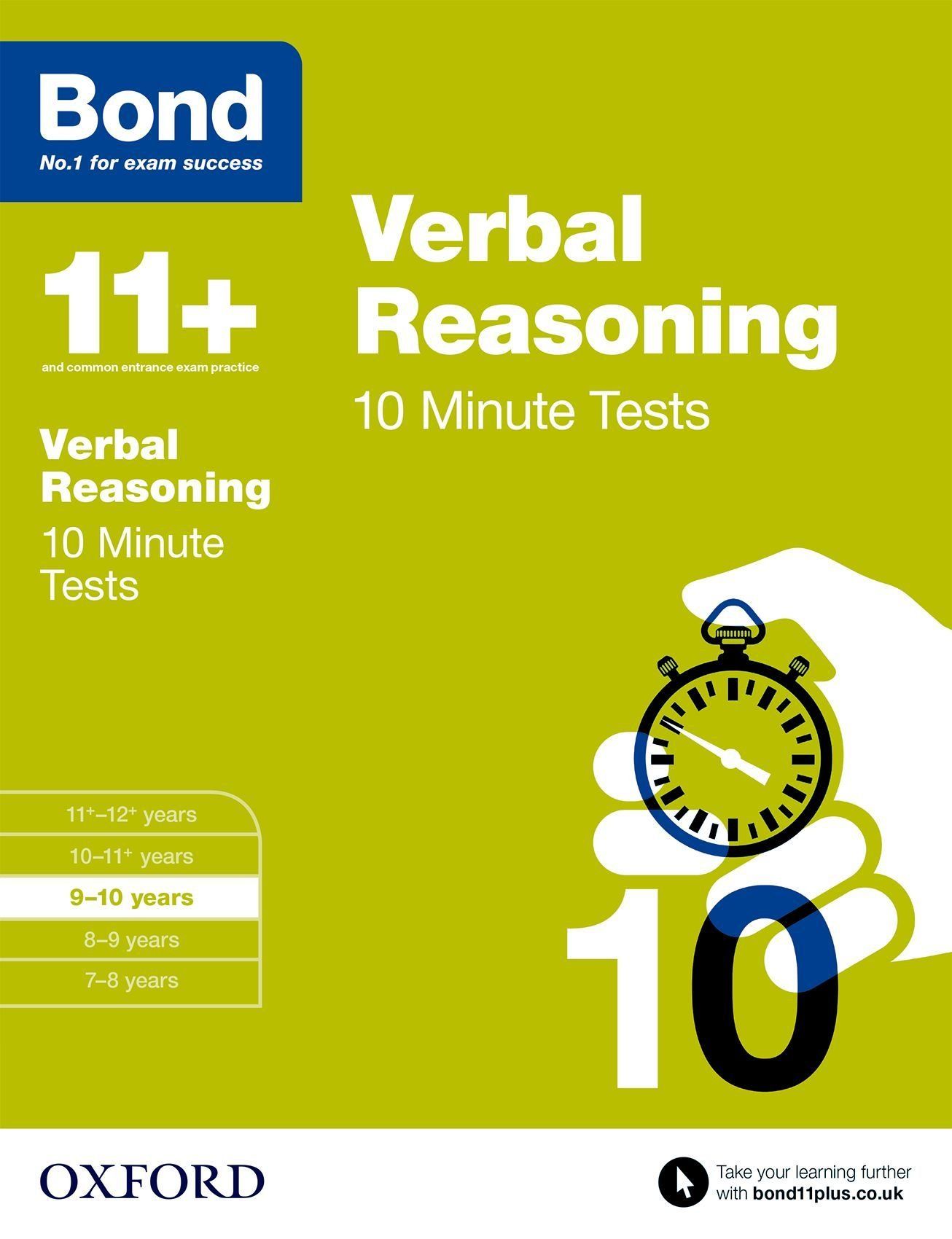 Bond 11+ 10 Minute Tests Verbal Reasoning 9-10 Years