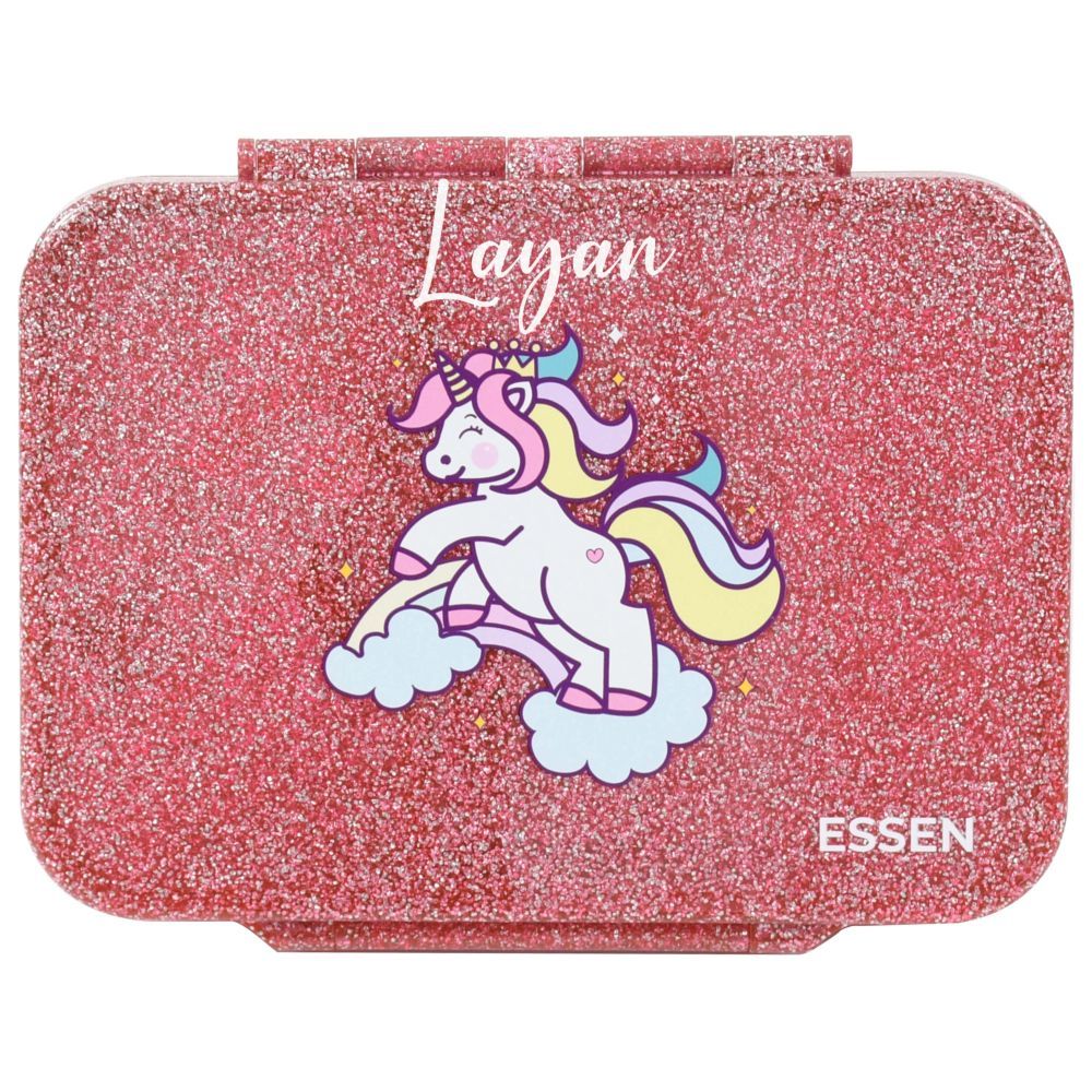 Essen - Personalized Tritan Bento Lunch Box - Pink Unicorn