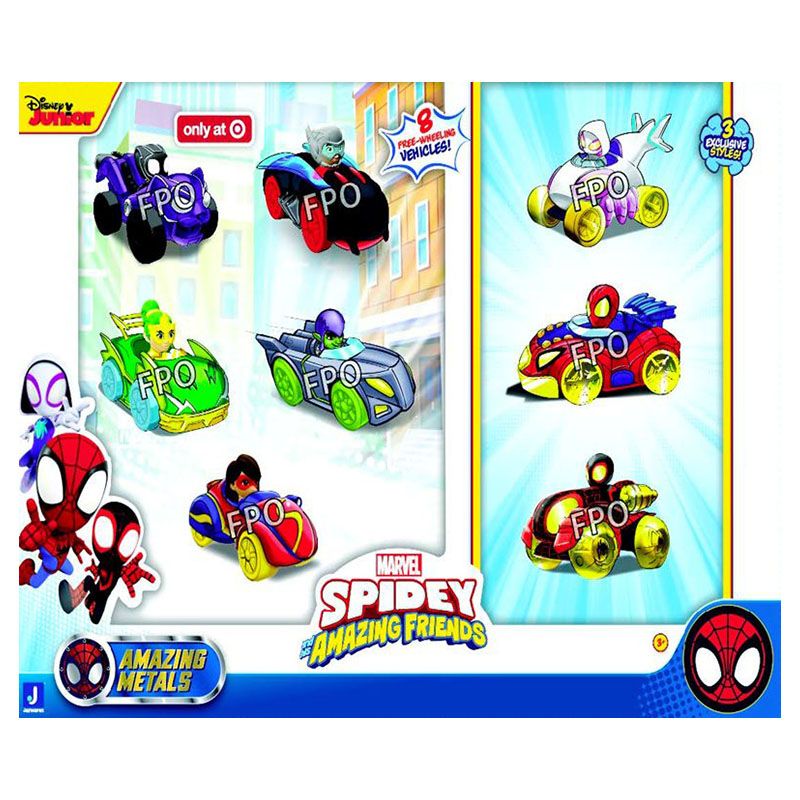 Disney - Spidey N Friends Amazing Metal Car - 8pcs