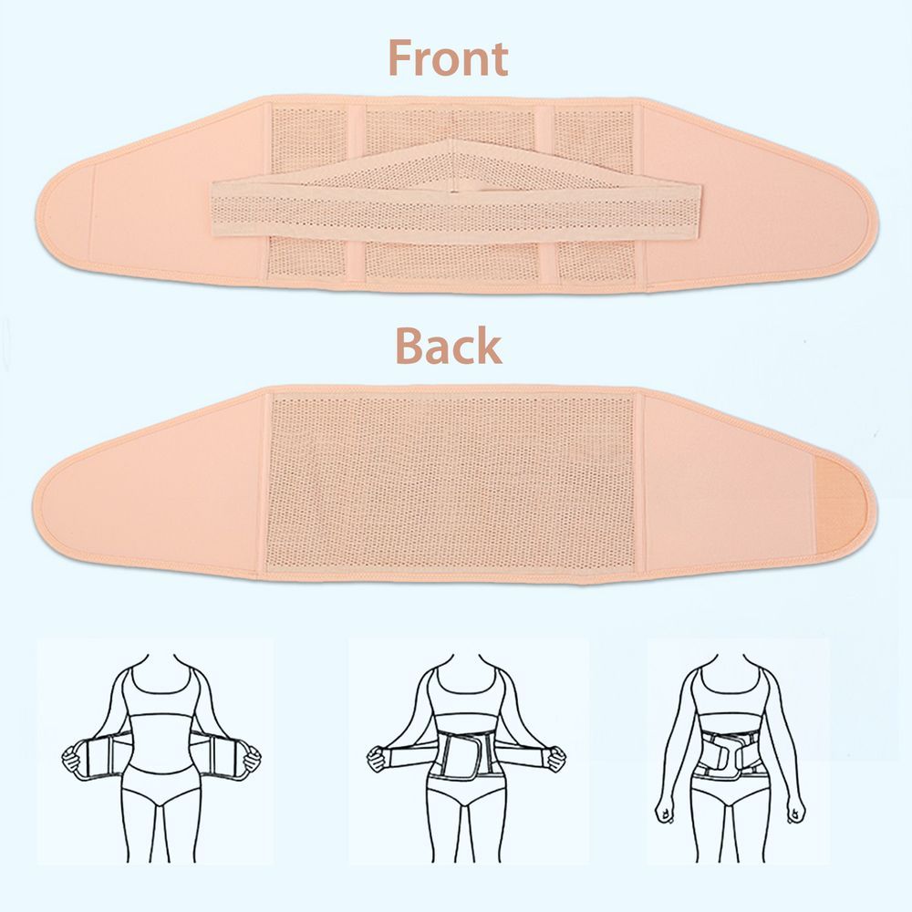 Sunveno - Abdominal Support Maternity Cross Grip Belly Wrap -  Beige