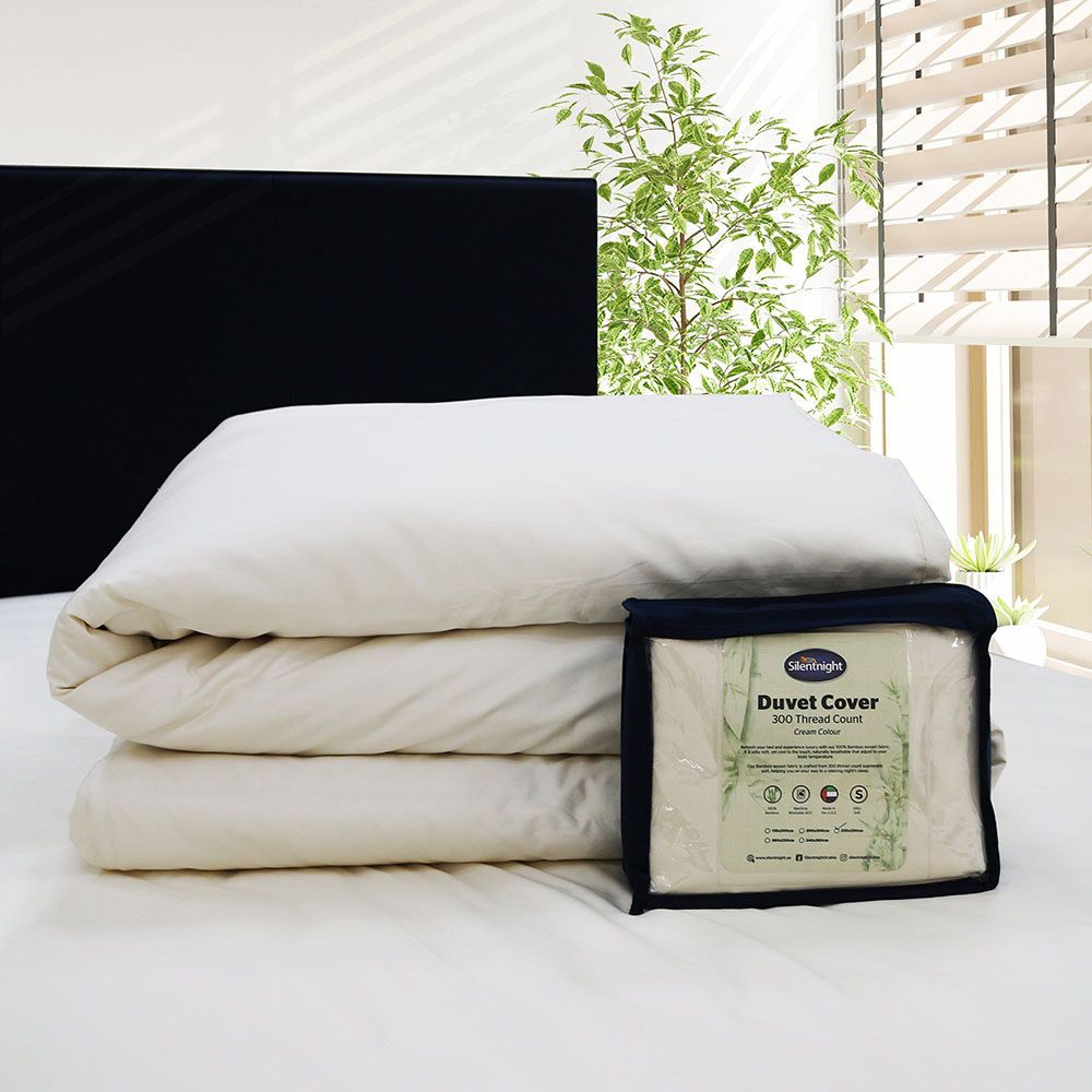 Silentnight - Bamboo Duvet Cover - Cream - 200 x 200 cm