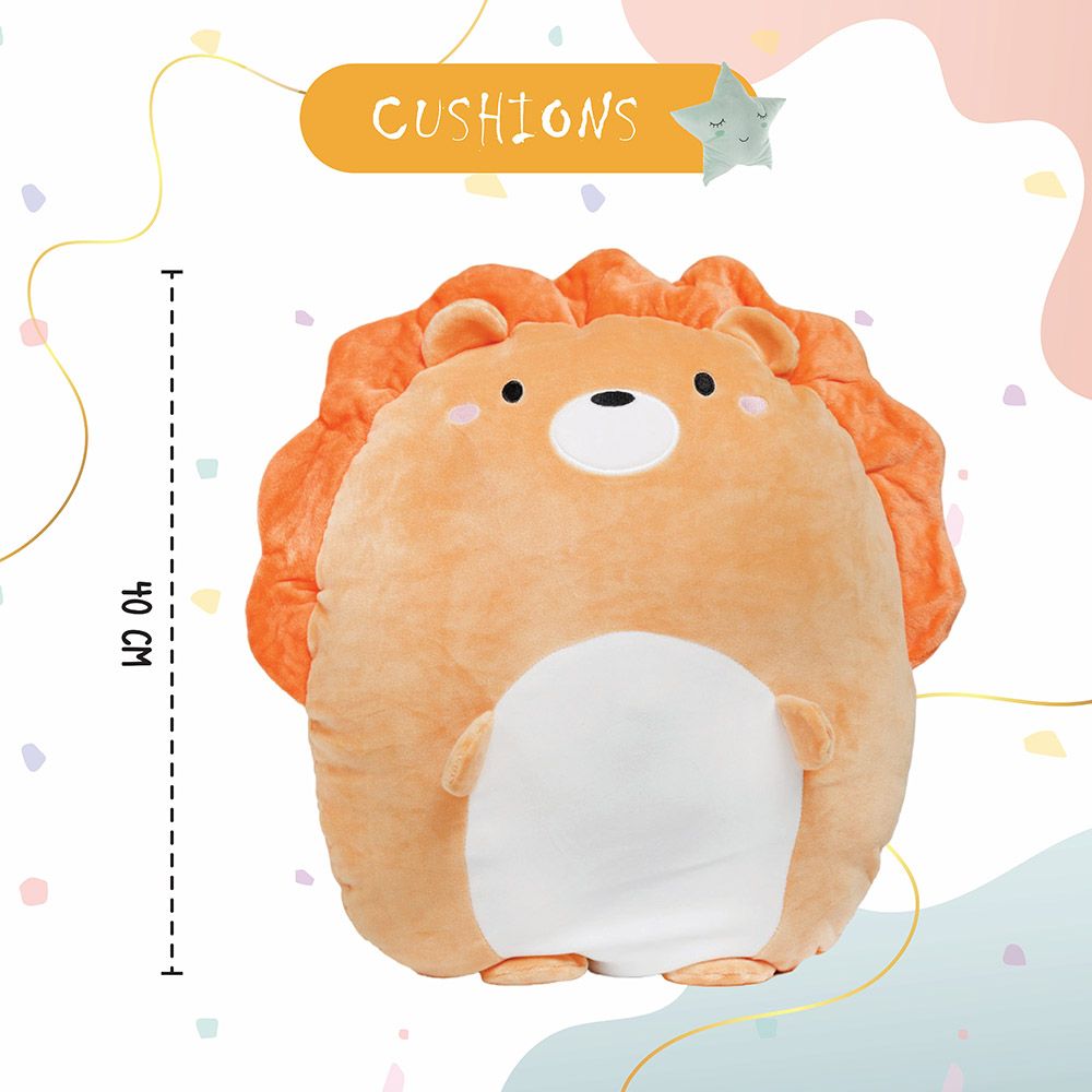 Toto Toys - Plush Cushion - Lion - Orange - 40 cm