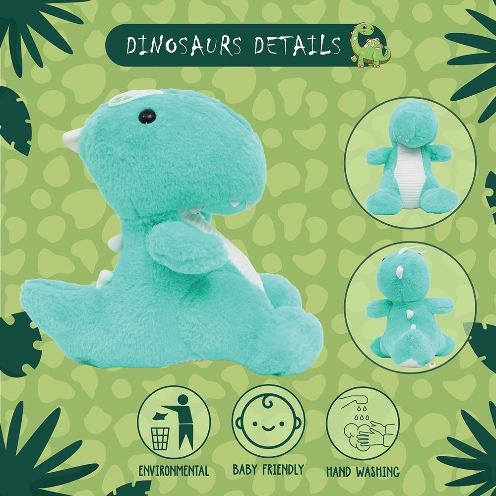 Toto Toys - Plush Soft Toy - Dinosaur - Blue - 27 cm