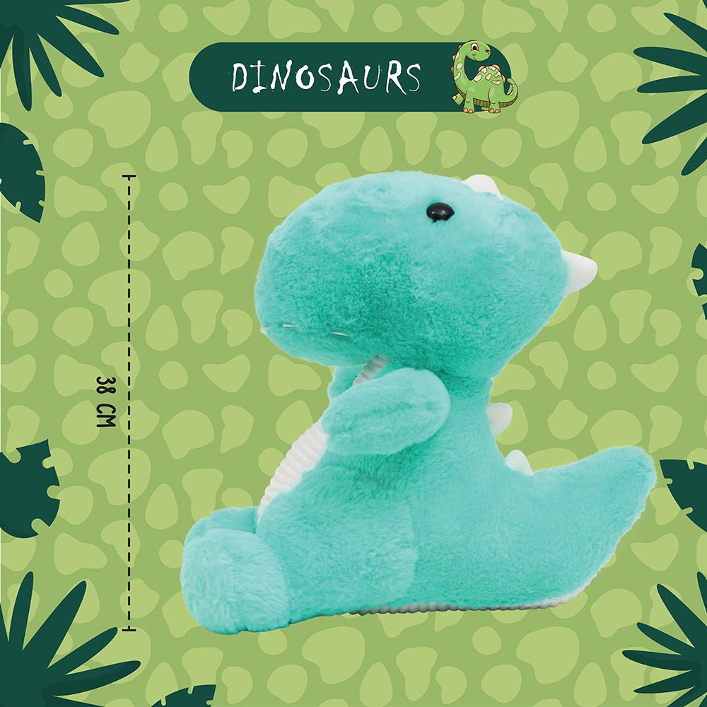 Toto Toys - Plush Soft Toy - Dinosaur - Blue - 27 cm