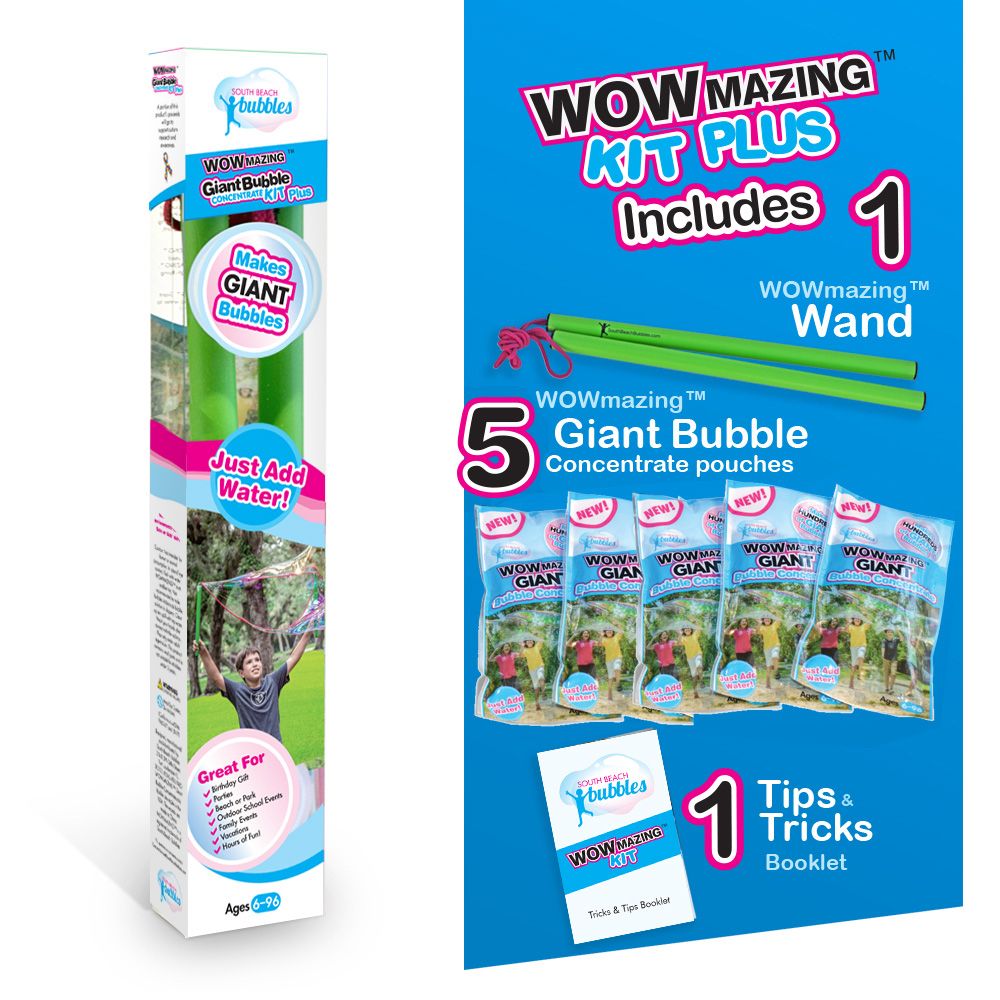 South Beach Bubbles - Wowmazing Giant Bubble Concentrate Kit Plus