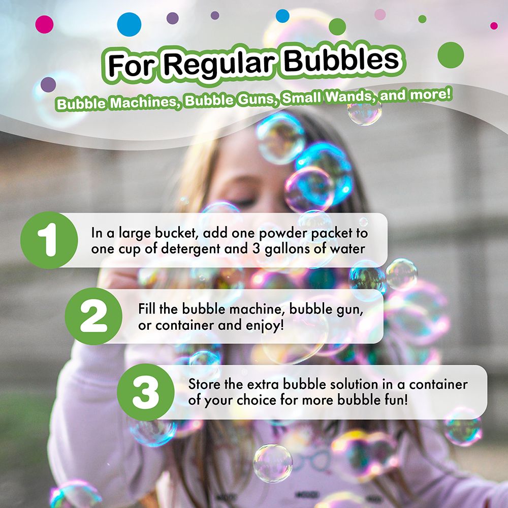 South Beach Bubbles - Wowmazing Giant Bubble Powder Refill - Pack of 6