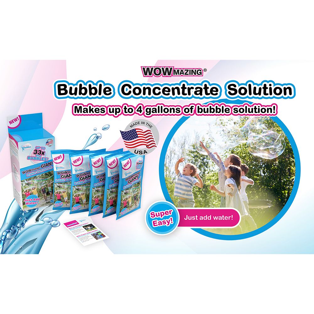 South Beach Bubbles - Wowmazing Giant Bubble Concentrate Refill - Pack of 5