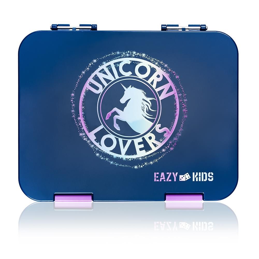 Eazy Kids - Bento Lunch Box w/ Sandwich Cutter Set - Unicorn Lover