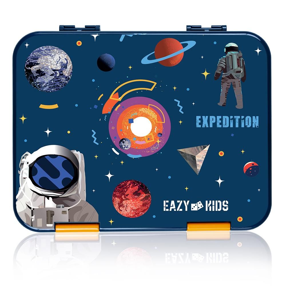 Eazy Kids - Bento Lunch Box w/ Sandwich Cutter Set - Expedition Space