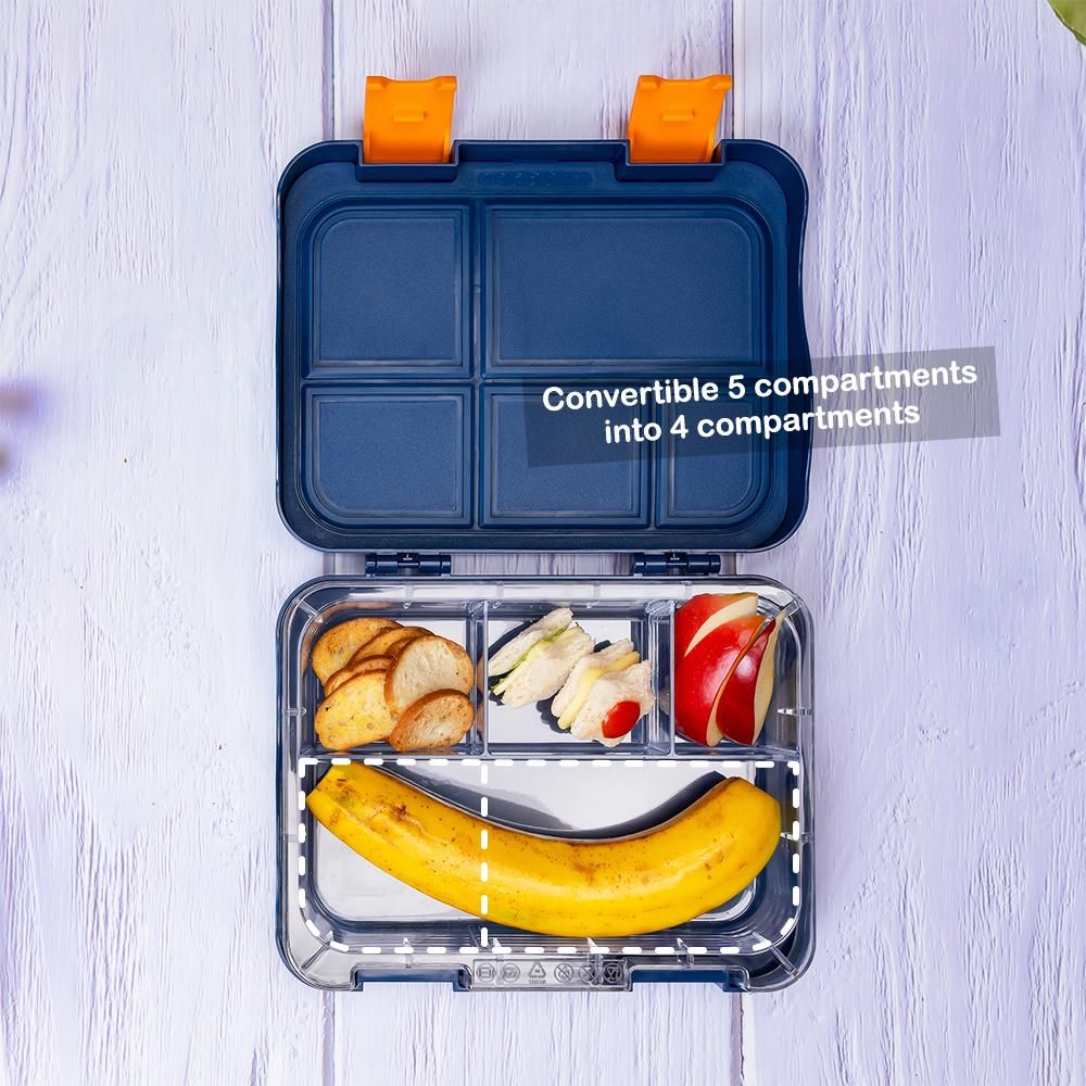 Eazy Kids - Bento Lunch Box w/ Sandwich Cutter Set - Expedition Space