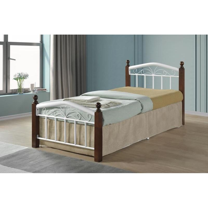 Megastar - Metal Frame Single Bed - White