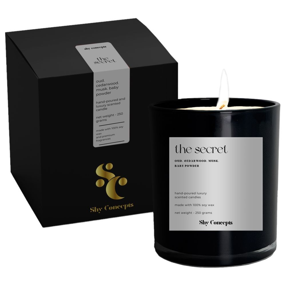 Shy Concepts - Luxury Scented Candle - The Secret - Black