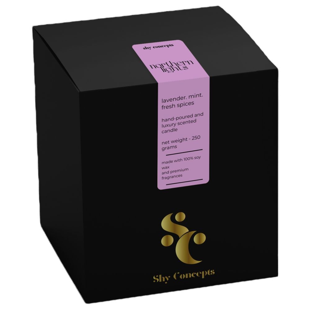 Shy Concepts - Luxury Scented Candle - Northern Lights - Black