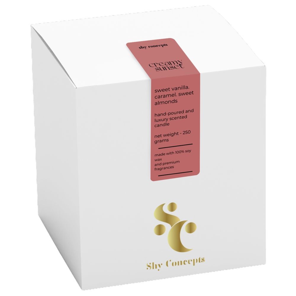 Shy Concepts - Luxury Scented Candle - Creamy Sunset - White 