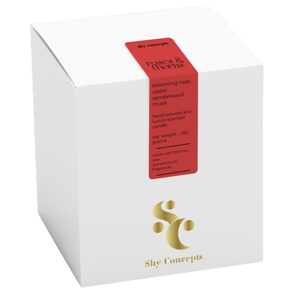 Shy Concepts - Luxury Scented Candle - Roses And Thorns - White 