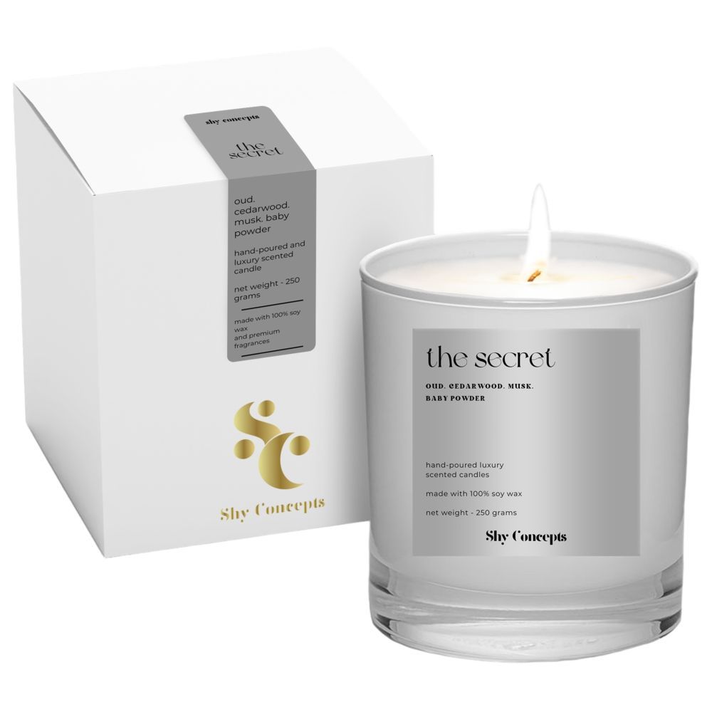 Shy Concepts - Luxury Scented Candle - The Secret - White 