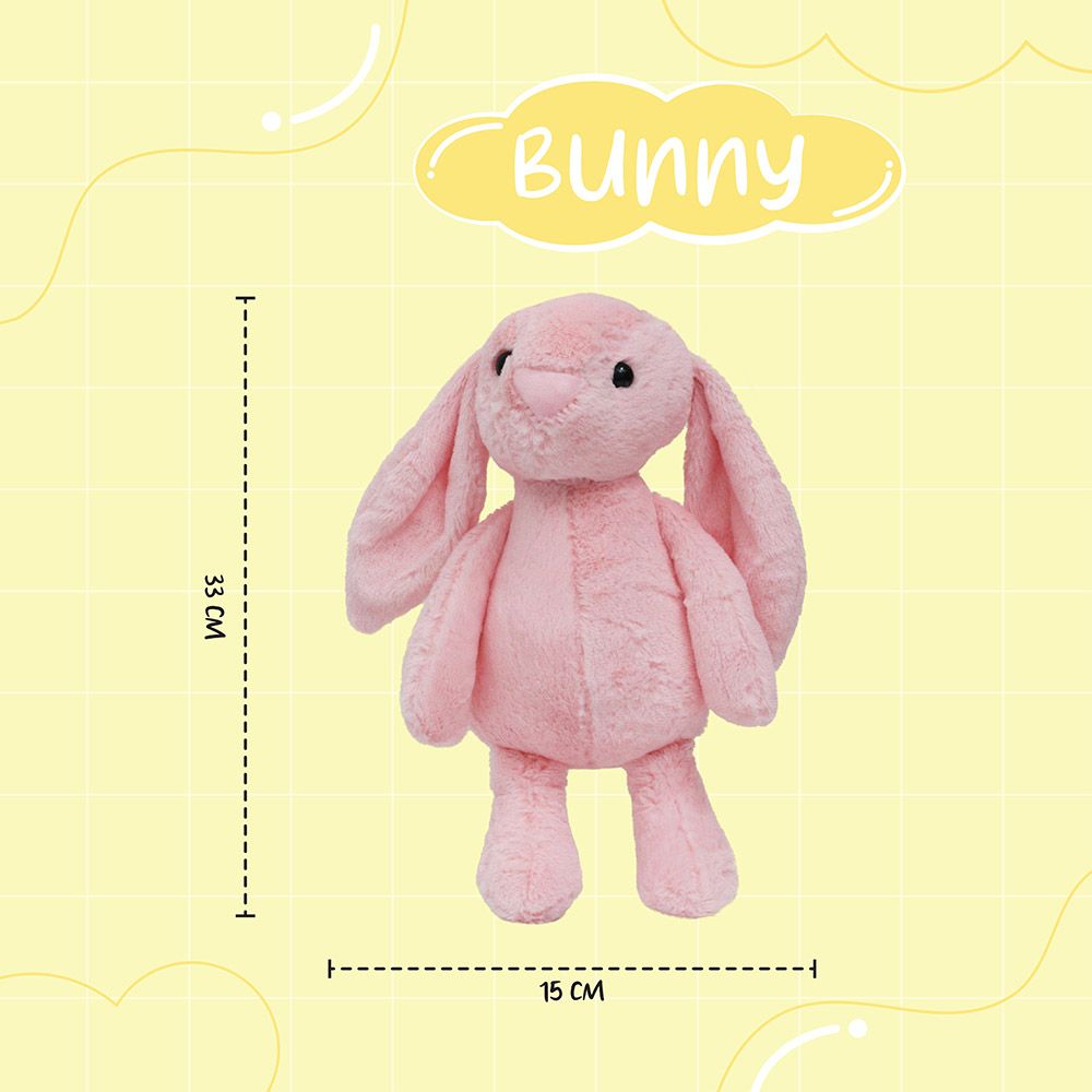 Toto Toys - Plush Soft Toy - Bunny - Pink - 33 cm