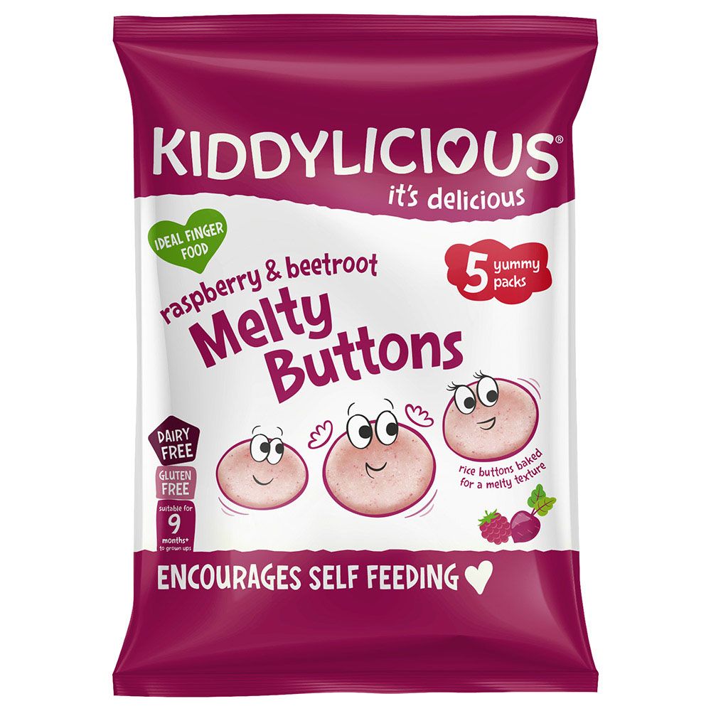 Kiddylicious - Raspsberry Melty Buttons - 30g