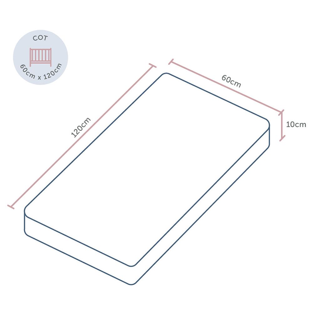 Baby Elegance - Stratus Fibre Cot Mattress - 60x120x10 cm