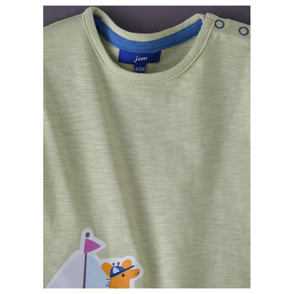 Jam - Boy's Playful Prints Short-Sleeve Cotton Tee - Green