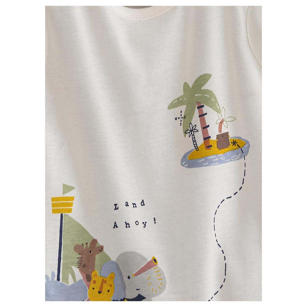 Jam - Boy's Playful Prints Short-Sleeve Cotton Tee - White