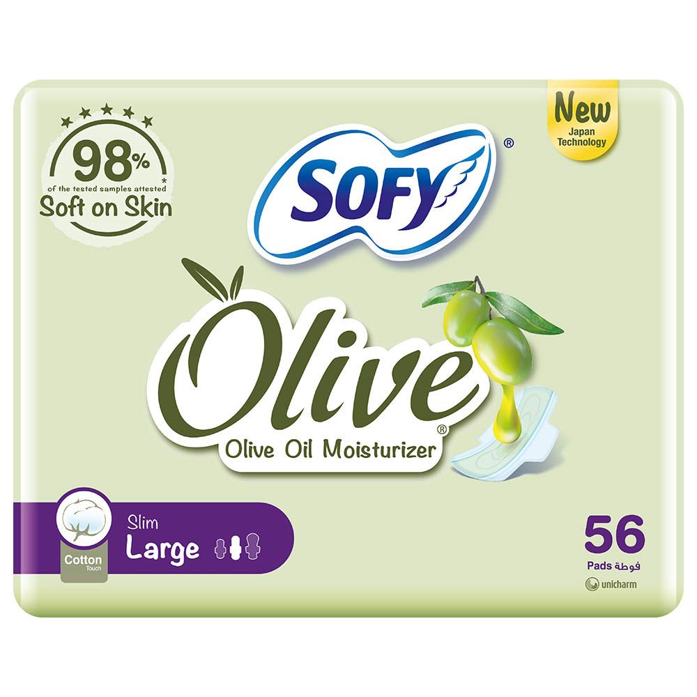 Sofy - Slim Olive Pads - Large - 29cm - Pack of 56