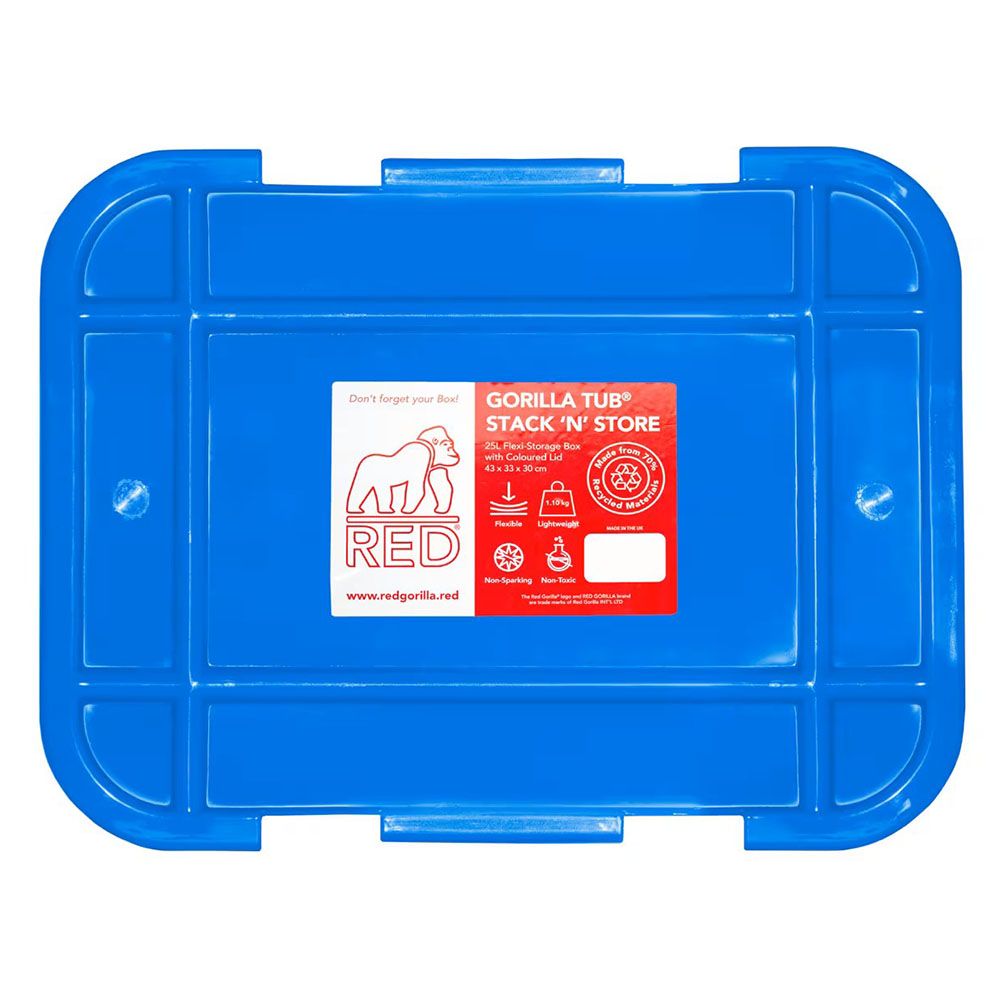 Red Gorilla - Stack N Store Storage Box - Blue - 25 L