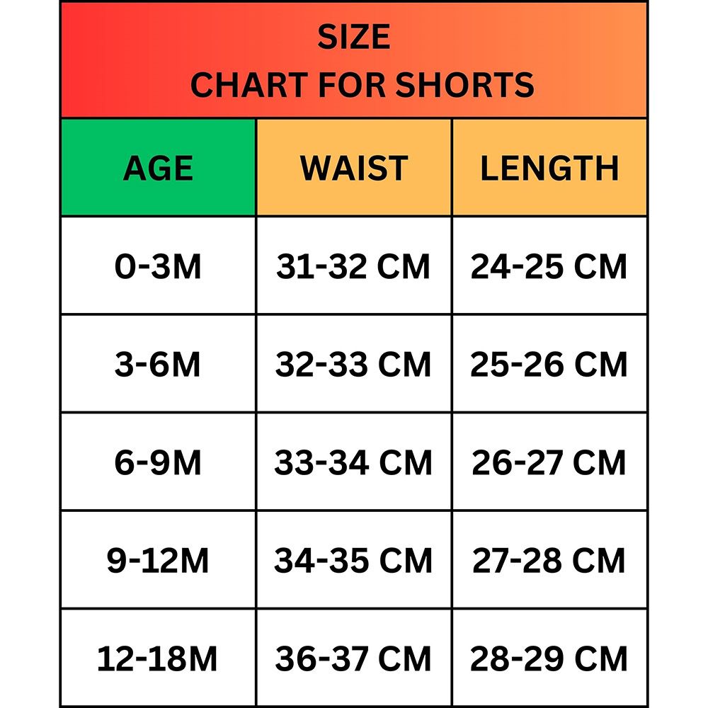 سمارت بيبي - شورت للأولاد - برتقالي - 3 قطع