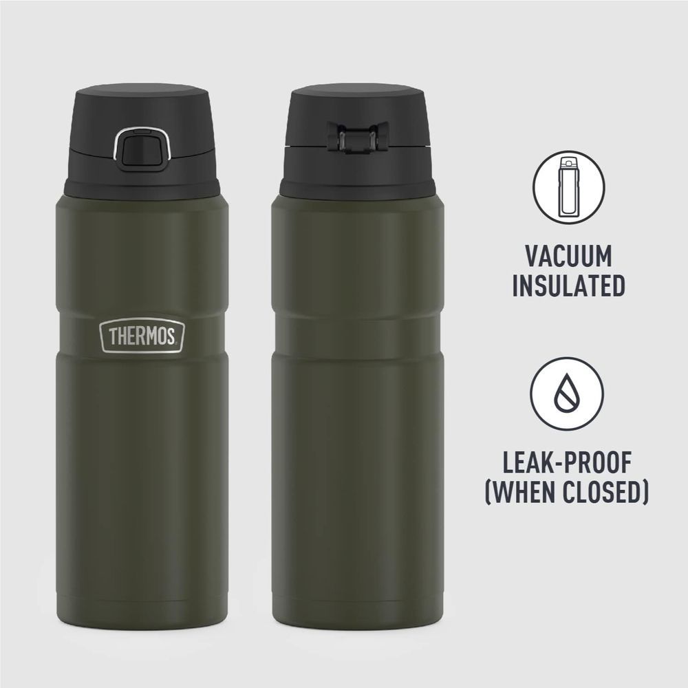 Thermos - Vacuum Insulated Thermal Bottle - Army Green - 710 ml