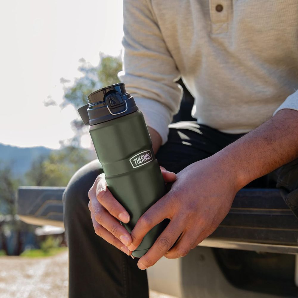 Thermos - Vacuum Insulated Thermal Bottle - Army Green - 710 ml