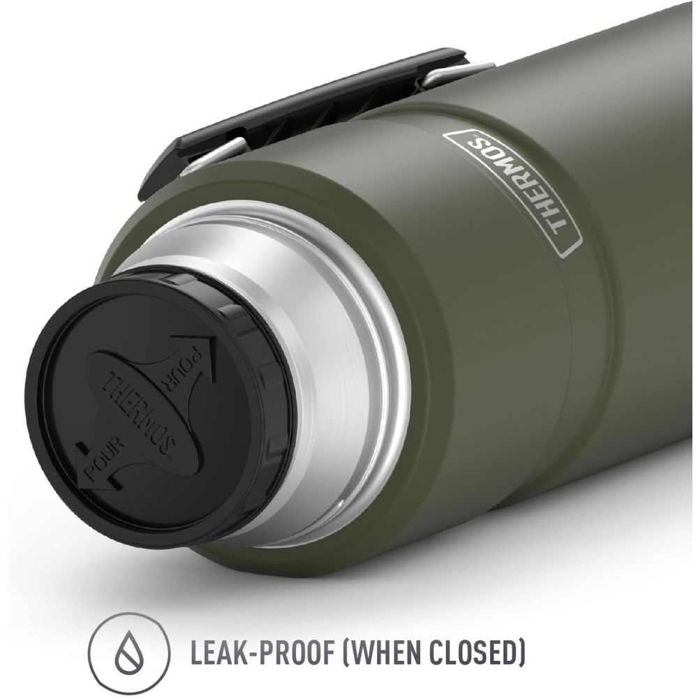 Thermos - Vacuum Insulated Thermal Bottle - Army Green - 1.2 L