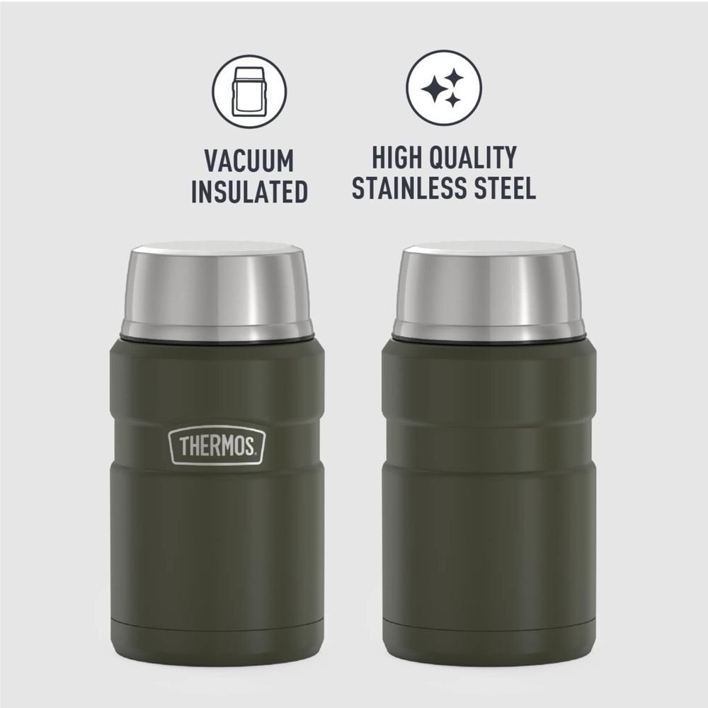 Thermos - Icon Stainless Steel Lunch Box - Army Green - 710 ml